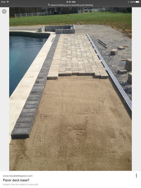 Pool Deck Lighting, Decks For Above Ground Pools, Pool Deck Tile, Pool Deck Furniture, Pool Deck Ideas Inground, Pool Decking Concrete, Pool Deck Decor, Paver Deck, Pool Paving