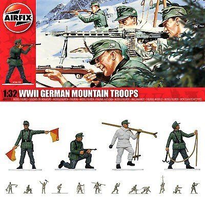 German mountain - Figurines kits Maquettes AIRFIX Man Kneeling, Airfix Models, Airfix Kits, Military Workout, Plastic Man, Southern States, My Shopping List, Nostalgic Toys, Horse Drawn