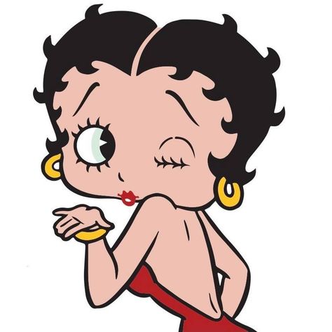 Betty Boop Blowing Kisses, Betty Boo Drawing, Betty Boop Graduation Cap, Betty Boop Clipart, Betty Boop Icon, Betty Boop Profile Picture, Bouquet Toppers, Betty Boop Pfp, Finsta Pfp