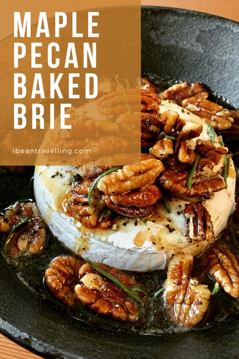 Brie Cheese Recipes Maple Syrup, Brie Maple Pecan, Baked Brie Maple Pecan, Maple Brie Pecan, Baked Brie With Maple Syrup And Pecans, Maple Pecan Brie Recipes, Maple Baked Brie, Maple Pecan Brie, Baked Brie Rosemary