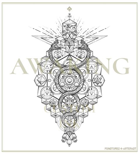 Medium Tattoo Design | 30 cm Height | 2021 This design has a symbolic theme. Motifs include; Metatron’s Cube , Merkaba, Eye of Horus, Ankh, Caduceus, Elemental Triangles & 5 Platonic Solids. | Symbolism | Motifs were selected by the client to represent awakening, protection, duality, energy, senses & eternal life | ——— Thanks Huge thanks go out to my fab client. Inky Love x ——— Copyright P.A, please do not use the art. Platonic Solids Tattoo, Merkaba Tattoo Design, Elemental Triangles, Metatron Tattoo, Merkaba Tattoo, Arm Cuff Tattoo, Caduceus Tattoo, Thigh Tats, Equal Sign