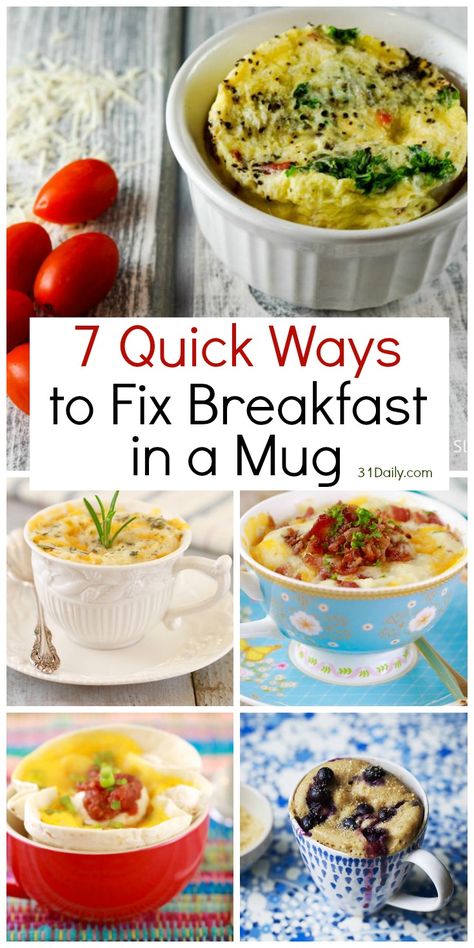 Oatmeal In A Mug, Single Serving Breakfast, Cinnamon Roll In A Mug, Breakfast In A Mug, Ramekin Recipes, Microwave Mug Recipes, Cup Recipes, Mug Dinner, Easy Microwave Recipes