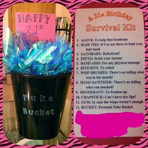 21st birthday survival kit gift 21st Birthday Survival Kit, 21st Paddle, Diy Gifts For Her, Diy 21st Birthday Gifts, Birthday Survival Kit, Diy Survival, Survival Kit Gifts, 21st Bday Ideas, Bff Birthday