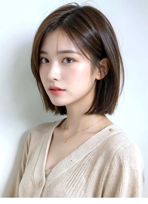 Asian Hair Bob, Pretty Hair Cuts, Korean Short Hair, Hair Style Korea, Short Brown Hair, Asian Short Hair, Hair Inspiration Short, Shot Hair Styles, Peinados Fáciles Para Cabello Corto