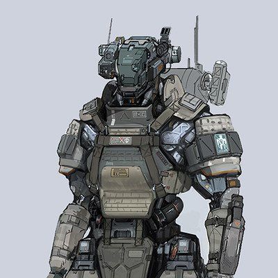 Military Robot, Futuristic Armour, Sci-fi Armor, Future Soldier, Cool Robots, Arte Robot, Titanfall, Robot Concept, Cyberpunk Character