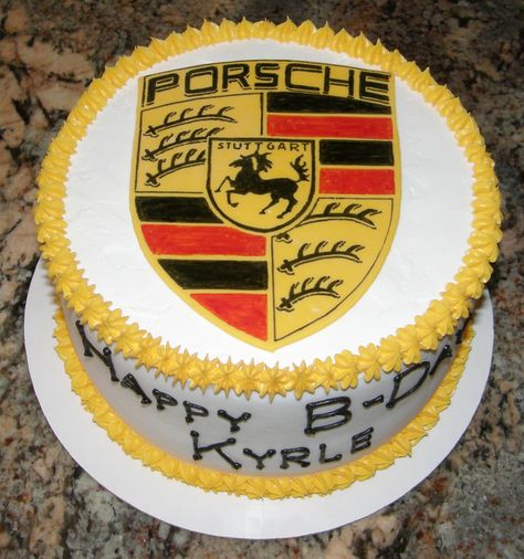 Porsche cake Car Cakes For Men, Tire Cake, Cake Design For Men, Melon Cake, Honeycomb Cake, Logo Cake, Beer Cake, Fathers Day Cake, Cake Logo