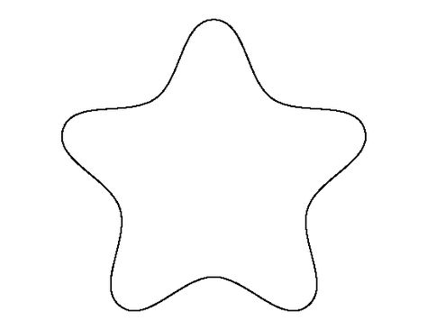 Rounded star pattern. Use the printable outline for crafts, creating stencils, scrapbooking, and more. Free PDF template to download and print at http://patternuniverse.com/download/rounded-star-pattern/ Printable Outline, Girly Party Ideas, Coloring Crafts, Star Outline, Bible Story Crafts, Star Template, Bumbo, Stencils Printables, Fabric Postcards