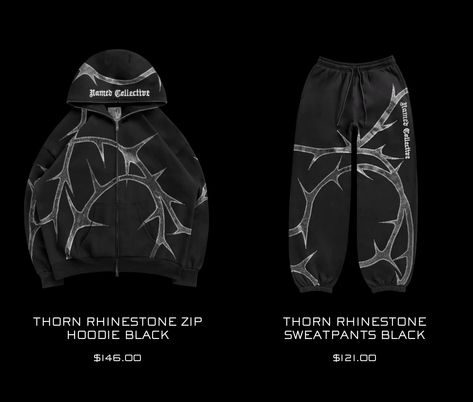 Rhinestone Hoodie, Dubai Aesthetic, Black Sweatpants, Black Hoodie, Zip Hoodie, Sweatpants, Winter Outfits, Outfit Inspo, Pants