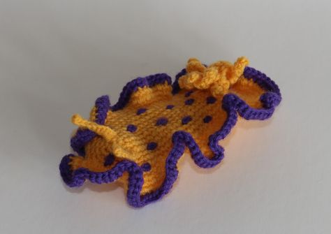 Nudibranch Crochet Pattern, Nudibranch Crochet Pattern Free, Crochet Nudibranch, Nudibranch Crochet, Sensory Crochet, Odd Crochet, Crochet Nautical, Mummy Craft, Nautical Crochet