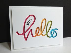 Rainbow Card, Hello Cards, Paper Trail, Cricut Cards, Hello Hello, Up Book, Card Making Inspiration, Cards For Friends, Simon Says Stamp