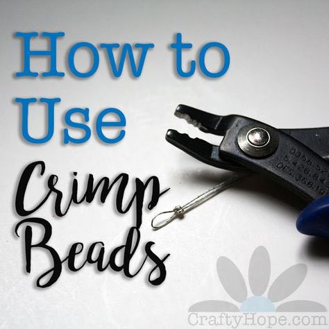 How to Use Crimp Beads in Jewelry Making Christmas Jewelry Diy, Memory Wire Jewelry, Wire Jewelry Making, Jewerly Making, Crimp Beads, Jewelry Tips, Diy Wire Jewelry, Jewelry Making Tools, Jewelry Techniques