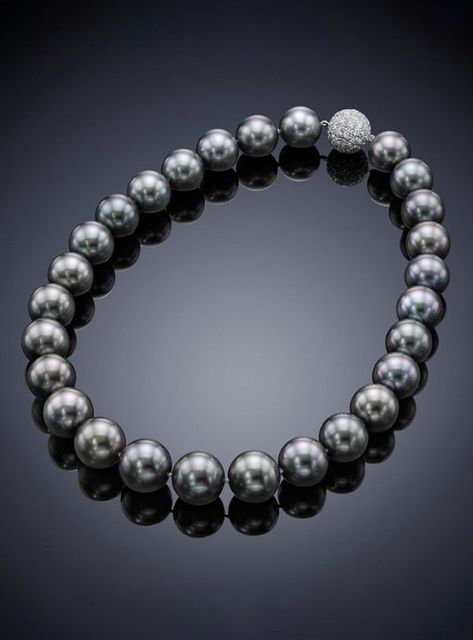 Grey Jewelry, South Sea Pearl Necklace, Diamond Ball, Diamond Bar Necklace, Tahitian Pearl Necklace, Gray Jewelry, Tahitian Black Pearls, Cultured Pearl Necklace, Pearl Strands