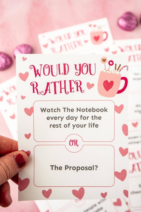 Free printable Valentine's Day would you rather questions! Seniors Activities, No Valentine, Rather Questions, Journal Questions, Would You Rather Questions, Beautiful Bridal Dresses, Senior Activities, Valentines Printables Free, Printables Free