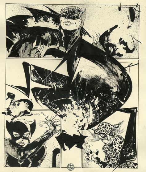 Paul Pope Art, Paul Pope, Batman Illustration, Comic Inspiration, Abstract Expressionist Art, Frank Miller, Expressionist Art, Art Gallery Room, Comics Art