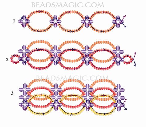 Choker Necklace Diy, Beads Magic, Beads Craft Jewelry, Beaded Necklace Patterns, Bead Crochet Patterns, Beading Netting, Beading Patterns Free, Bead Weaving Patterns, Beaded Jewelry Tutorials