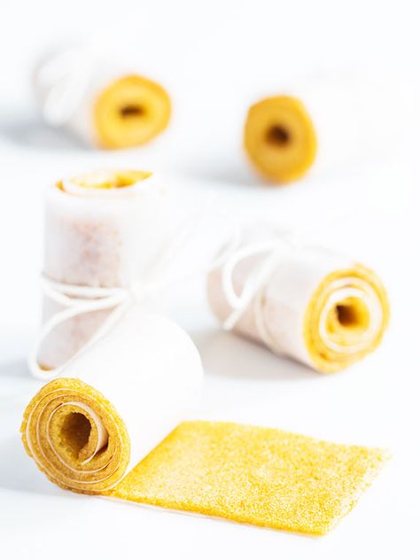 Super Simple Pineapple Fruit Leather – great in lunchboxes for even the pickiest eater! Fruit Leather Recipe, Fruit Strips, Roll Ups Recipes, Fruit Roll, Fruit Leather, Dehydrated Fruit, Fruit Roll Ups, Raspberry Fruit, Pineapple Fruit