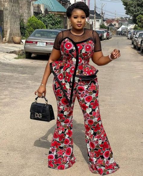 African Trousers For Women, African Trousers And Top For Women, Trouser And Top Ankara Styles, Ankara Trousers And Top For Women, Ankara Trouser And Top, Ankara Jumpsuits For Women, Ankara Jumpsuit Styles, Ankara Trousers, African Print Jumpsuit