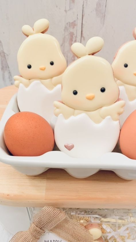 Chicken Shaped Cookies, Little Chick Baby Shower Theme, Chick Baby Shower Theme, Chicken Baby Shower Theme, Easter Themed Gender Reveal, Easter Gender Reveal, Baby Bash, Easter Sugar Cookies, Adoption Party