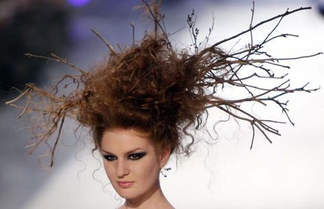 If I had to detangle sticks from my hair I would cry. Way too much trouble to go through for fashion. Hairstyles, Hair