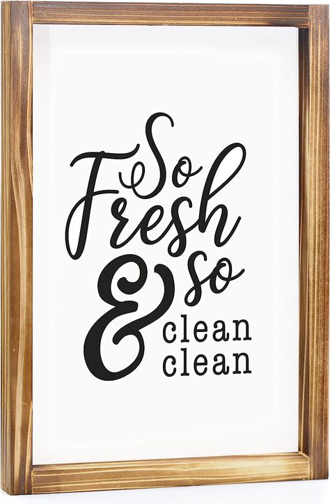 So Fresh And So Clean Sign 11x16 In - Farmhouse Bathroom Decor for Wall, So Fresh So Clean Wall Art as Small Bathroom Sign Rustic Farmhouse Bathroom Wall College Apartment Bathroom Ideas, Farmhouse Bathroom Wall Decor, College Apartment Bathroom, Farmhouse Bathroom Accessories, Farmhouse Bathroom Signs, Bathroom Decor Wall, So Fresh So Clean, Rustic Farmhouse Bathroom, Bathroom Wall Decor Art