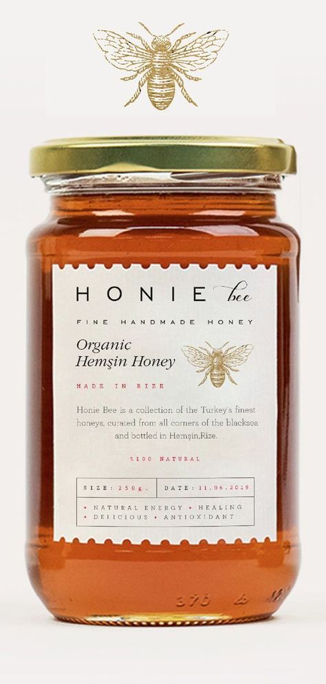 Bee Branding, Honey Label Design, Honey Logo, Simple Branding, Honey Label, Honey Brand, Honey Packaging, Nintendo Console, Honey Design