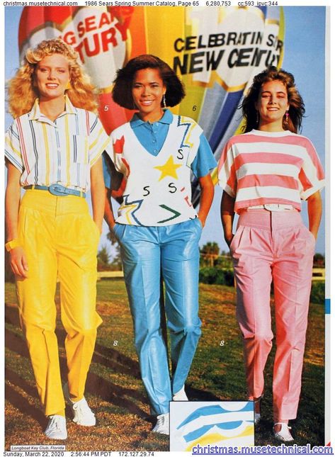 1986 Sears Spring Summer Catalog, Page 65 - Christmas Catalogs & Holiday Wishbooks 80s Fashion 1980s, 80s Fashion Women, 1980s Outfits, 80’s Aesthetic, 80s Inspired Outfits, 80s Fashion Outfits, 1980s Fashion Trends, Look 80s, Decades Fashion