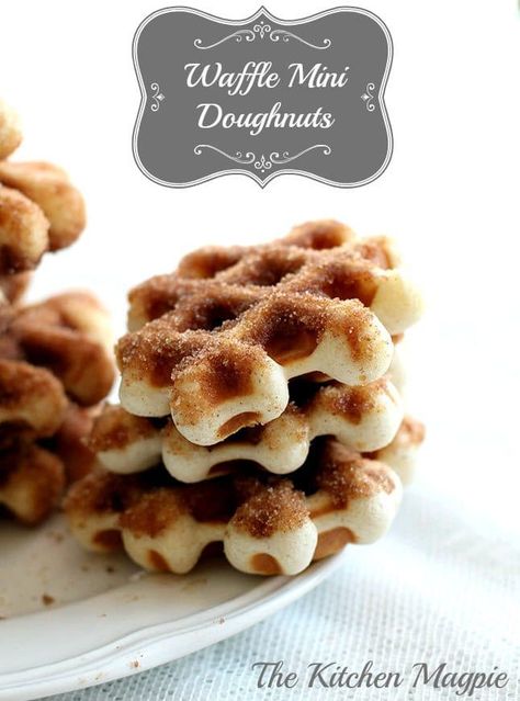 Waffle Donuts, Waffle Iron Recipes, Waffle Maker Recipes, Foods With Iron, Mini Doughnuts, Waffle Iron, Waffle Recipes, Waffle Maker, Donut Recipes