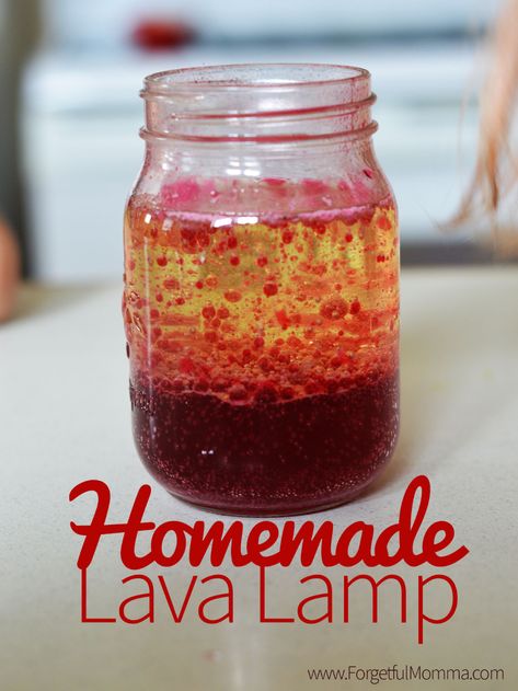 Homemade Lava Lamp for your Kids - Forgetful Momma Animal Science Experiments, Homemade Lava Lamp, Make A Lava Lamp, Clear Jars, Cool Science Experiments, Science Experiments Kids, Natural Sweeteners, Fun Science, Science Experiments