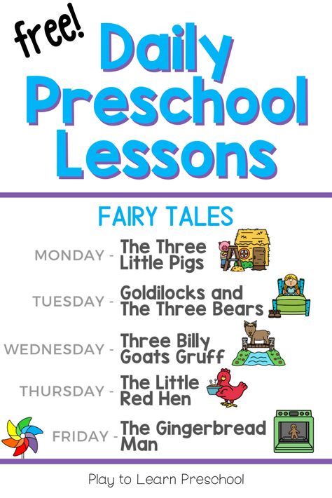 Each day you'll find a free preschool circle time lesson that includes songs, games, and learning activities. You'll also find free printables that include at home preschool activities to complete with your preschooler. The focus this week is all on favorite fairy tales. #virtualpreschool #preschoolactivity Fairy Tales For Preschool, Fairytale Toddler Activities, Storybook Theme Activities, Fairytale Lessons Preschool, Fairy Tale Week Preschool, Imagination Preschool Theme, Fairy Tales Preschool Theme, Fairytale Week Preschool, Once Upon A Time Preschool Theme