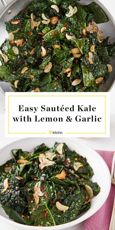 How To Cook Kale - Easy Sauteed Kale Recipe | Kitchn Dietary Guidelines, Sautéed Kale, How To Cook Kale, Sauteed Kale, Healthy Side Dish, Easy Skillet, Kale Recipes, Feel Good Food, Healthy Side