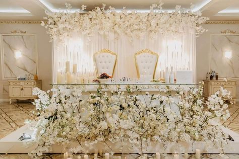 Champagne Reception Decor, Bridal Chair Decorations, Bride Table, Head Table Wedding Backdrop, Bridal Chair, Champagne Reception, Wedding Backgrounds, Sweetheart Table Backdrop, Brides Table