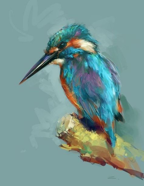 Kingfisher Painting, Bird Painting Acrylic, Acrylic Painting Ideas, Emoji Drawing, Acrylic Painting For Beginners, Simple Acrylic Paintings, Cross Paintings, Beginner Painting, Arte Animal