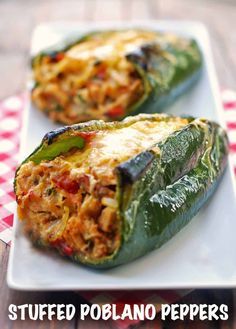 Chicken Stuffed Poblano Peppers, Chicken Stuffed Poblano, Poblano Recipes, Dinner Protein, Poblano Peppers Recipes, Grilled Pineapple Chicken, Stuffed Peppers Healthy, Crockpot Soup, Paleo Soup