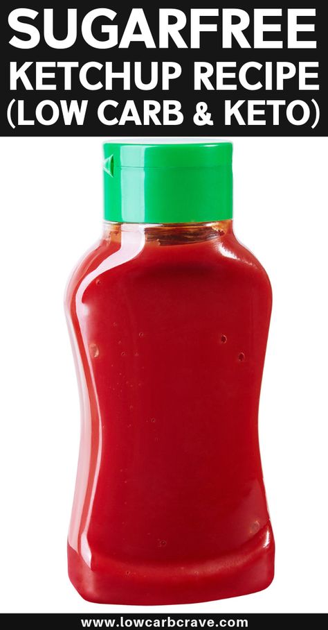 Easy Sugar-Free Homemade Keto Ketchup Recipe. This healthy low carb ketchup tomato sauce is full of rich tomato flavor and tastes just like regular ketchup! Enjoy with keto-friendly fries, hot dogs and burgers this summer! Keto Ketchup Recipe, Sugar Free Ketchup Recipe, Keto Ketchup, Homemade Ketchup Recipes, Low Carb Ketchup, Ketchup Bottles, Ketchup Recipe, Keto Sauces, Homemade Ketchup