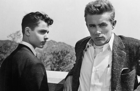 James Dean and Sal Mineo James Dean Poster, James Dean Style, Sal Mineo, Jim Stark, Nicholas Ray, James Dean Photos, Actor James, Griffith Park, Hollywood Cinema