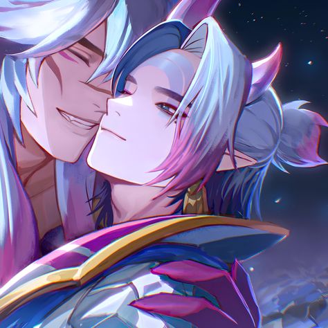 Artist: @imone_illust [Twitter / X]  ★ / ★ Name: League of Legends (Game) <3 #LeagueofLegends #Sett #Aphelios  #İcon #Pfp #Matchingİcon #MatchingPfp Sett X Aphelios Art, Spirit Blossom Aphelios, Matching Gay Pfp, League Of Legends Matching Icons, Aphelios League Of Legends, League Of Legends Matching Pfp, League Of Legends Sett, Heartsteel Aphelios, League Of Legends Pfp