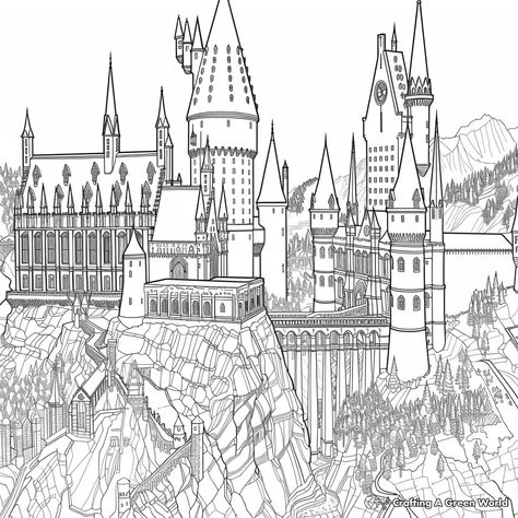 Hogwarts Coloring Pages, Harry Potter Coloring Pages Printables, Harry Potter Coloring Pages, Colouring Sheets For Adults, Kindergarten Coloring Pages, Butterfly Plants, Free Adult Coloring Pages, Diy Birthday Party, Crafty Gifts