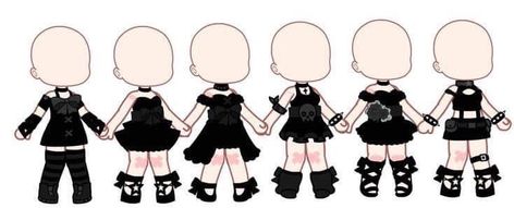 Gacha Club Punk Outfits, Gacha Club Dress Outfits, Gacha Club Matching Outfits, Gacha Club Clothes Ideas Girl, Gacha Dresses, Dress Gacha Club, Gacha Dress Ideas, Gacha Club Dress Ideas, Gacha Dress