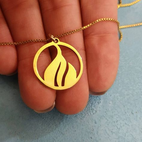 "14k Solid Gold Flame 🔥 Fire Element Necklace" Flame Necklace, Element Jewelry, Fire Pendant, Fire Necklace, Men Necklaces, Element Fire, Celtic Knot Necklace, Element Necklace, 4 Element