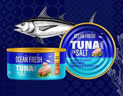 Tuna Can Design Packaging, Tuna Packaging Design, Tuna Packaging, Fresh Packaging, Fish Store, Fresh Tuna, Old Commercials, Canned Tuna, Tuna Fish