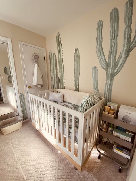 Nov 30, 2019 - Cactus desert nursery theme oeuf furniture Desert Nursery Theme Bohemian, Hacienda Style Nursery, Nursery Ideas Western Boho, Cactus Desert Nursery, Southwest Themed Nursery, Cactus Nursery Ideas, Cactus Nursery Decor, Dessert Themed Nursery, Wild West Nursery Theme