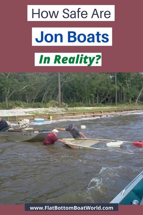 Some think Jon boats are not as safe as they actually are, while others think you can use them safely in marine environments in which you cannot. Learn the real truth by clicking visiting our site. // jon boat // boat hacks #boat #boatinghacks #boatsafety #boatideas #boating #boatcaming John Boat Modifications, Jon Boat Ideas, Flat Bottom Jon Boat, Boat Hacks, Jon Boat Fishing, Jon Boat Project, Boat Tips, Jon Boat Modifications, Boat Diy