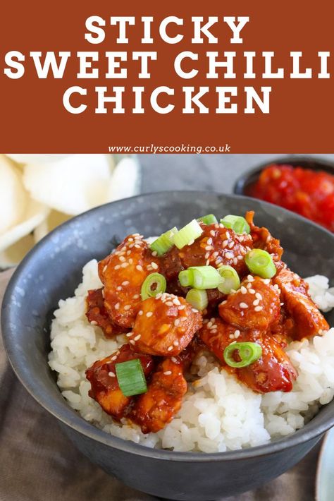 Sweet Chilli Sauce Recipe Chicken, Sweet Chili Chicken Bowl, Sweet Chilli Chicken Recipe, Midweek Recipes, Sweet Chilli Sauce Recipe, Chilli Chicken Recipe, Sweet Chilli Chicken, Asian Bowls, Sweet Chili Chicken