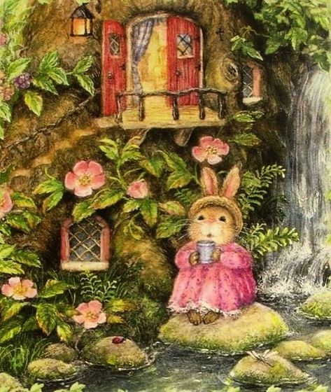 Susan Wheeler Art, Cottagecore Illustration, Community Picture, Beatrix Potter Illustrations, Susan Wheeler, Cottage Core Art, Cute Cottagecore, Storybook Art, Autumn Illustration