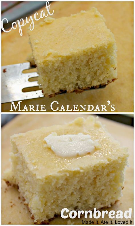 Made It. Ate It. Loved It.: Copycat Marie Calendar's Cornbread Marie Calendar Cornbread Recipe, Cornbread And Chili, Marie Calendars, Marie Calendar, Gf Cornbread, Marie Callenders, Better Than Anything Cake, Cornbread Cake, Pasta Bread