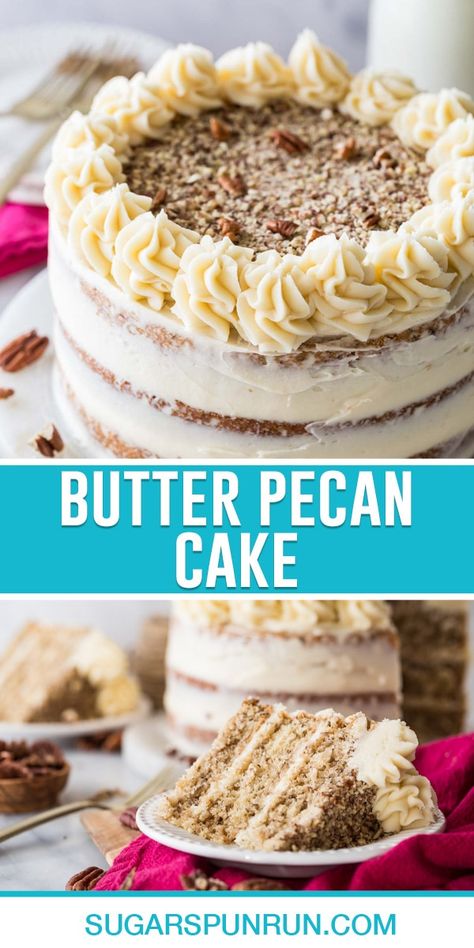 Brown Sugar Frosting Recipe, Sugar Frosting Recipe, Sugar Spun Run, Brown Sugar Frosting, Butter Pecan Cake, Butter Cupcakes, Sugar Frosting, Pecan Cake, Butter Pecan