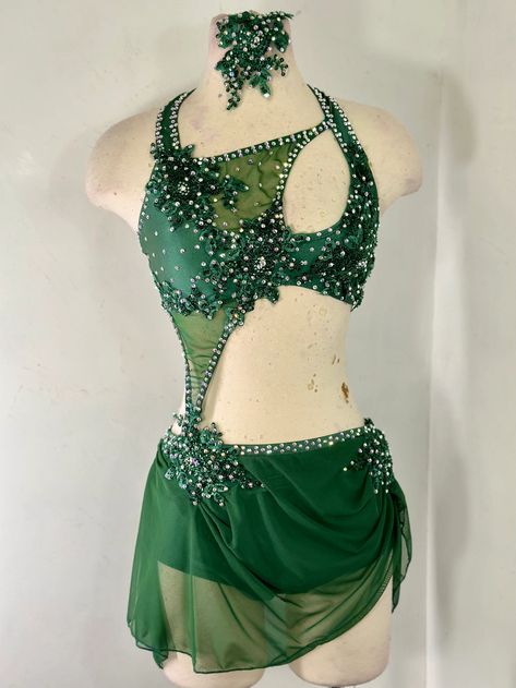 Custom Dance Deposit Deposit Dance Costume Custom Lyrical - Etsy Greek Dance Costume, Emerald Green Lyrical Dance Costume, Green Contemporary Dance Costumes, Green Lyrical Dance Costumes, Beautiful Dance Costumes, Contemporary Solo Costume, Green Lyrical Costume, Dance Competition Outfits, Dance Costumes Contemporary