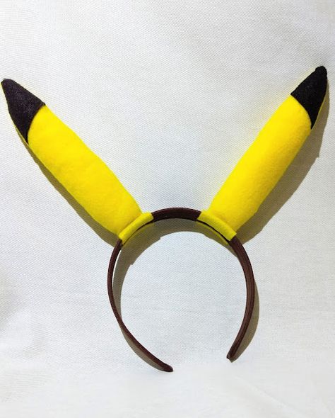 Pikachu Halloween Costume, Diy Pikachu, Pikachu Ears, Pikachu Halloween, Ear Picture, Pokemon Halloween, Choose Your Own Adventure, Diy Cans, Black Headband