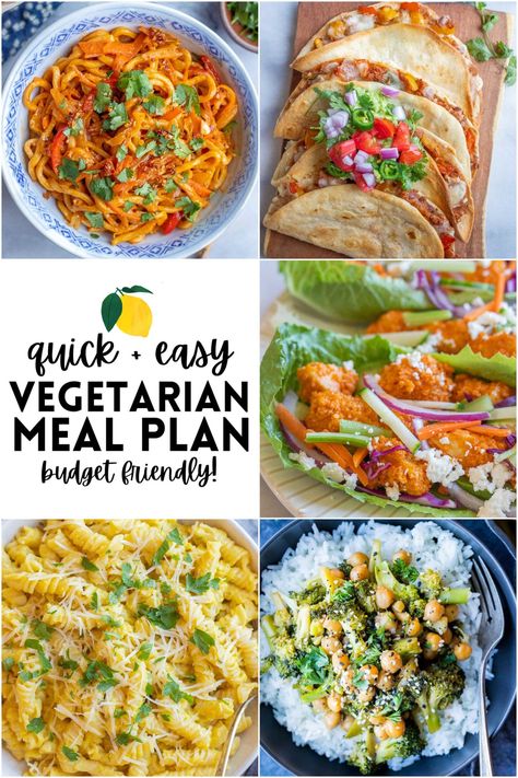 Week Of Vegetarian Meals, Poor Vegan Meals, Easy Cheap Vegetarian Meals Healthy, Quick Cheap Vegetarian Meals, Beginner Vegetarian Meal Plan, Healthy Budget Friendly Vegetarian Meals, Healthy Budget Vegetarian Meals, 30 Day Vegetarian Meal Plan, Weekly Dinner Menu Ideas Vegetarian