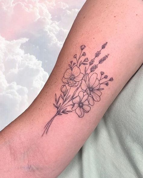 Loren Jones on Instagram: "✨ One of two flower bunches for Georgia ✨ for bookings and enquiries pop me a message 💌 * * * #finelinetattoos #finelinetattoo #delicatetattoo #botanicaltattoo #leaftattoo #girlytattoo #simpletattoo #minimaltattoo #manchestertattoo #floraltattoo #flowerbunchtattoo #flowertattoo" Bunch Flowers Tattoo, Flower Bunch Tattoo Design, Flower Bunch Tattoos, Flower Bunch Tattoo, Botanical Tattoo Delicate, Bunch Of Flowers Tattoo, Tiny Tats, Flower Bunches, Flower Bunch